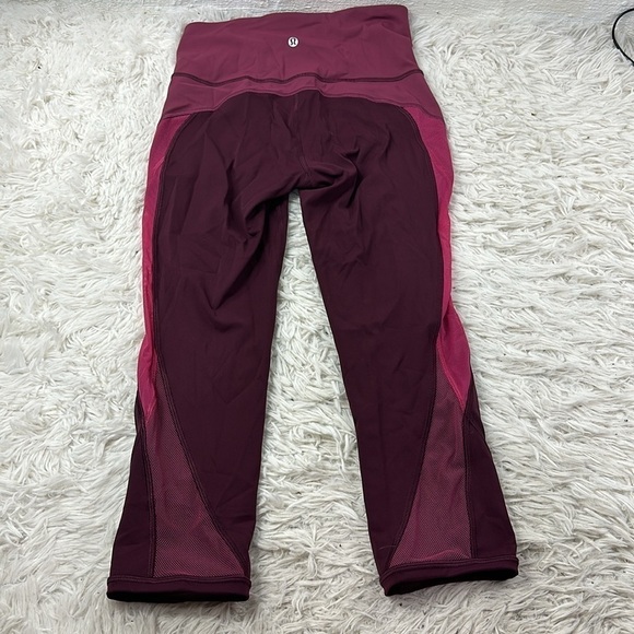 🔥$SALE$🔥 Lululemon Colour Me Ombre Crop 21" Dark Adobe Blush Berry Violet Red - Picture 3 of 5